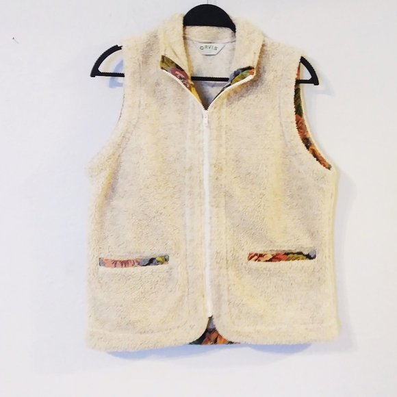 Orvis Jackets \u0026 Coats | Orvis Fleece Vest | Color: Cream | Size: M | Pm-49722859's Closet
